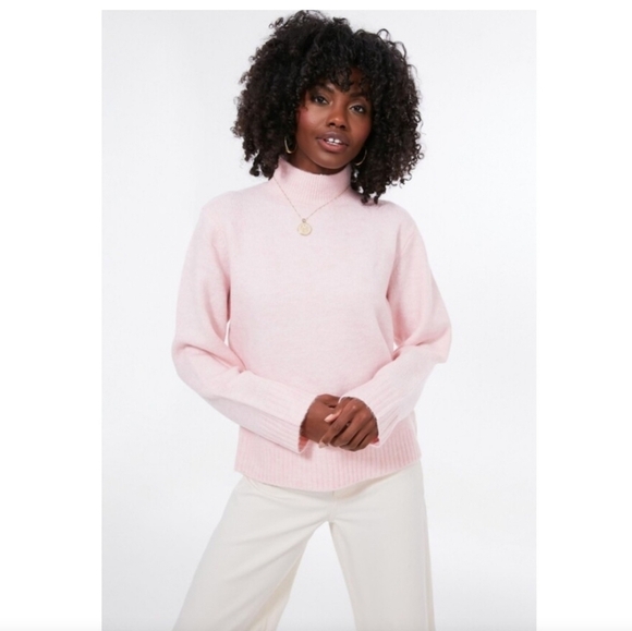 Tuckernuck Hyacinth House Pink Long Sleeve Cameron Turtleneck Sweater Size Small - Picture 1 of 9